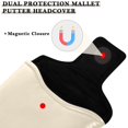 thumbnail image 3 of Haosy Cream Golf Mallet Putter Cover Strong Magnetic Leather Golf Club Headcover Closure, 3 of 7