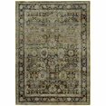 thumbnail image 1 of 8 x 10 Pi Zone Florale Tapis&44; Vert & Brun, 1 of 1