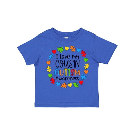 

Inktastic I Love My Cousin Autism Awareness Gift Toddler Boy or Toddler Girl T-Shirt