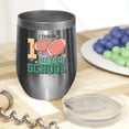 thumbnail image 2 of I Tackled 100 Days of School with Football Art Merch Gift, Stainless Steel 12oz Wine Tumbler, 2 of 5