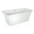 thumbnail image 3 of Empava 59" Luxury Freestanding Bathtub Acrylic Soaking SPA Tub by Empava – Modern Stand Alone Bathtubs with Custom Contemporary Design, White, EMPV-FT1511, 3 of 12