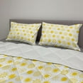 thumbnail image 2 of Cartoon Comforter & Sham Bedding Set, Simplistic Summer Pattern with Sun in Different Phases, 3 pcs Duvet Set Microfiber Filling Quilt, 5 Sizes, Mustard and White, by Ambesonne, 2 of 4