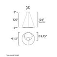thumbnail image 4 of E21327-BK-ET2 Lighting-Cycle-98W 1 LED Pendant-31.5 Inches wide by 2 inches high-Black Finish, 4 of 5