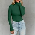 thumbnail image 3 of Long Sleeve Shirts for Women Fall Winter Basic Undershirt Turtleneck Slim Fit Plain Blouse Tunic Tops, 3 of 6