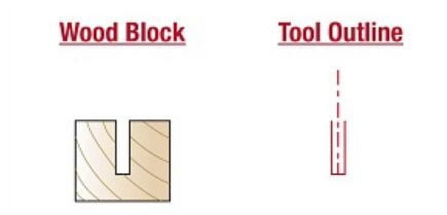 Solid Carbide Spiral Upcut Router Bit, 1/4" Diameter, 1" Cutting Length, 2-1/2" OL, 1/4" Shank