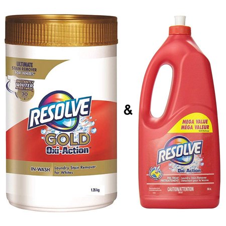 Resolve In Wash Powder: Gold 1.35Kg & Resolve Oxi-Action Laundry Stain Remover- 946 ml