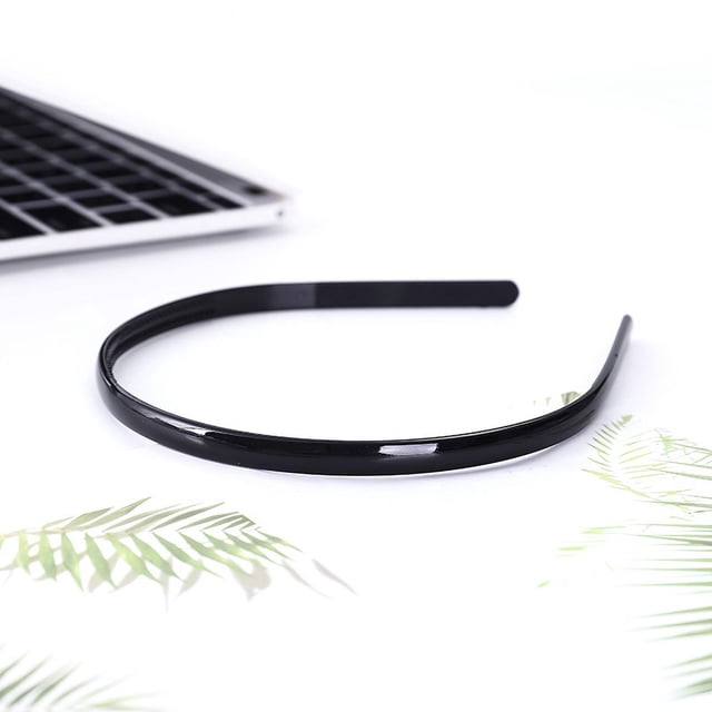 Diadema de plástico sencilla para mujer, diadema para hombre, hebilla para la cabeza con tablero ligero, hebilla para el cabello negra