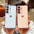 thumbnail image 5 of Xilaimitoo for Samsung Galaxy S24 FE Case, Phone Case Galaxy S24 FE, Love Heart Plating TPU Shockproof Case for Samsung S24 FE ,Pink, 5 of 7