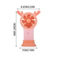 thumbnail image 3 of weibbin Cute Deer Shaped Handheld Fan with Colorful Lights USB Rechargeable Pocket Sized Portable Quiet Cooling, 3 of 5
