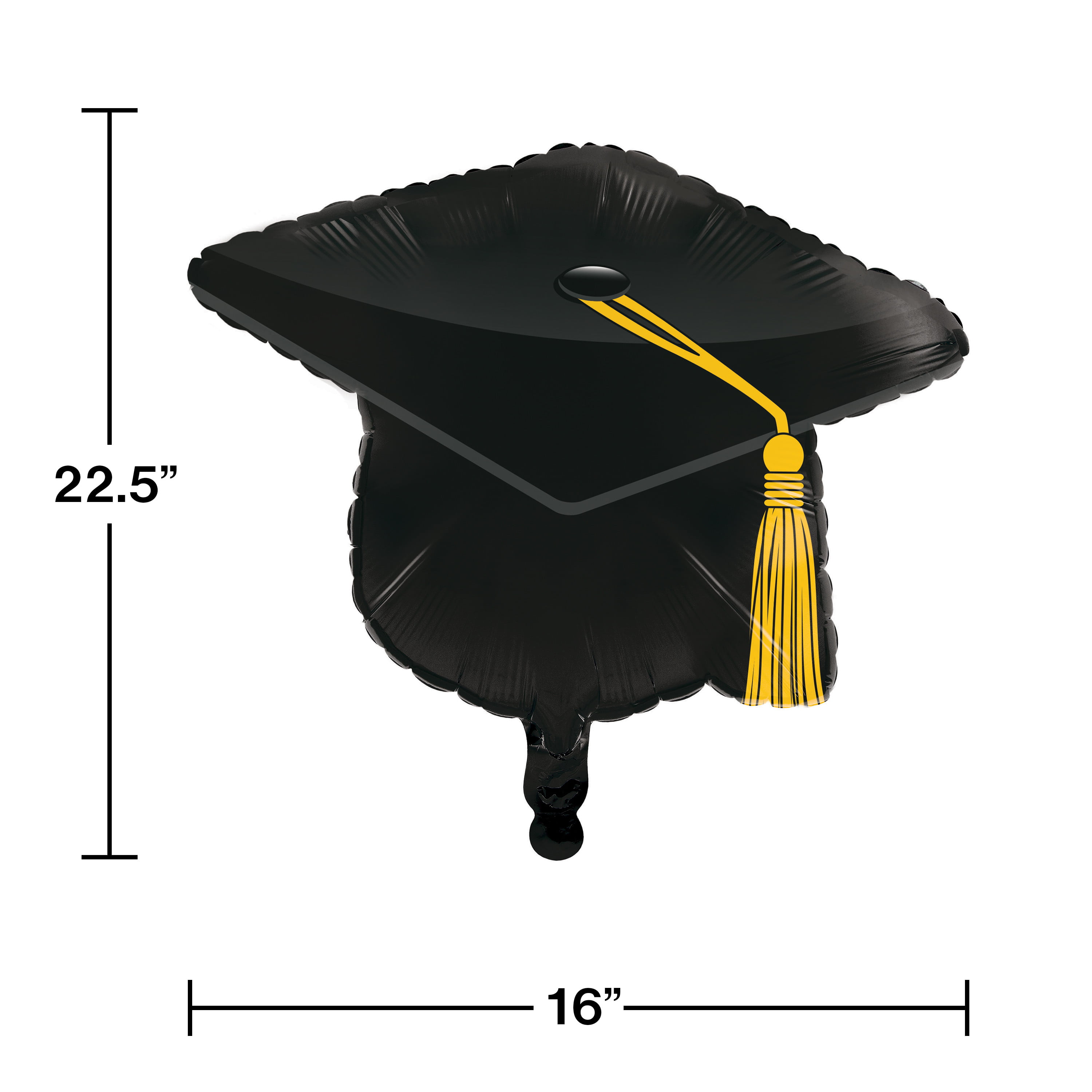 Gold Graduation Hats Cap Vinyl Stickers Set 20pieces