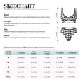 thumbnail image 6 of Wukai Black Tartan Plaid Women's Bikini Set Two Piece,wimsuit High Waisted V Neck Twist Front Adjustable Spaghetti Straps Bathing Suit-Small, 6 of 7
