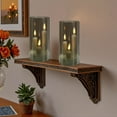 thumbnail image 4 of Debonair Flameless 3 Wicks LED Candles Set of 1 Acrylic Glass Pillars Battery Operated Flickering Candles for Home Decor Wedding Festival Cafe Restaurant Decor（5.9" x 2.7"）, 4 of 9