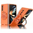 thumbnail image 1 of KOMI Rugged Phone Case for Samsung Z Fold 4 Case with Ring Magnetic Fits Wireless Charger, 2 in 1 Soft TPU and Hard PC Cover Samsung Galaxy Z Fold 6 Case Shockproof Blue (Orange), 1 of 5