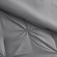 thumbnail image 6 of Bourina 3-Piece Twin Size Comforter Set, Pleated Wrinkle-Resistant Microfiber Bedding, Grey,All-Season, 6 of 7