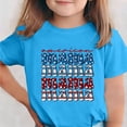 thumbnail image 2 of Zpanxa T-Shirts d'Été pour Filles Imprimé de la Fête de l'Indépendance Col Rond Manches Courtes Haut Polyester Spandex 10-11 Ans, 2 of 6