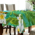 thumbnail image 3 of Tropical Flower Butterfly Rectangle Tablecloth, Dust Proof Anti Wrinkle Wipeable Table Cloth Tabletop for of Dinner Kitchen Wedding Holiday Party 60"x108" Home Decor, 3 of 7