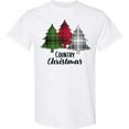 thumbnail image 3 of Inktastic Country Christmas Plaid Trees T-Shirt, 3 of 5