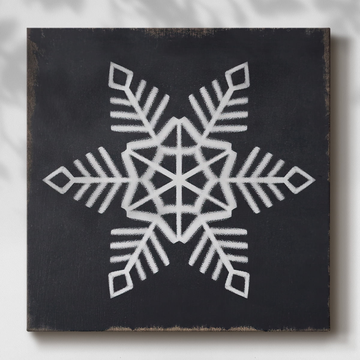 Chalkboard Snowflake I- Gallery Wrapped Canvas