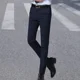 thumbnail image 4 of Pantalones de traje elásticos de negocios fluidos con cintura elástica para hombre, pantalones de verano ajustados y drapeados con cinturón para hombre, sastrería social elástica, 4 of 5