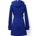 LBECLEY Petite Wool Trench Coat Double Warm Coat Winter Womens Long
