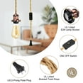 thumbnail image 3 of Kit de cable de luz colgante de 15.4 pies, enchufe en socket E26 con interruptor, cuerda trenzada vintage industrial, cobre rojo, 3 of 7