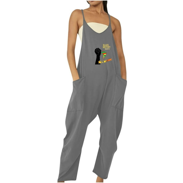 Yanlir Salopette Courte Sans Manches en Lin pour Femme, Coupe Ample à Jambe Grand pour l'Été, Tenue Décontractée Respirante (Gris#2, 2TG)