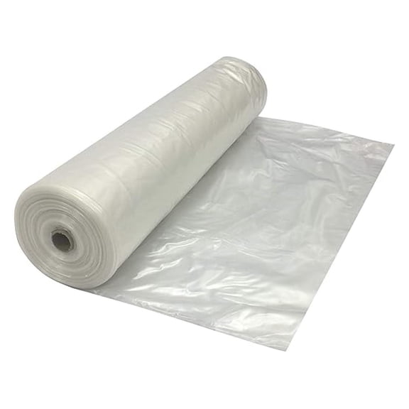 - Clear Plastic Sheeting - 3 mil - (3' x 100') - Thick Plastic Sheeting, Heavy Duty Polyethylene Drop Cloth Vapor Barrier Covering