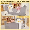 thumbnail image 6 of Lilypelle Toddler Bed Frame, Toddler Floor Bed with Removable Guard Rails, Small Bed for Boys and Girls, Standard Crib Size Toddler Bed，55.9 x 31.5 x 23.2 in，Gray, 6 of 8