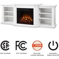 thumbnail image 6 of Real Flame Valmont 74" Electric Fireplace TV Stand in White, 6 of 9