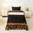thumbnail image 2 of Homewish Black Orange Twin Sheets, Diamonds Sequins Print Bedding for Girls, 3pcs (1 Flat Sheet, 1 Fitted Sheet and 1 Pillowcase), 2 of 6