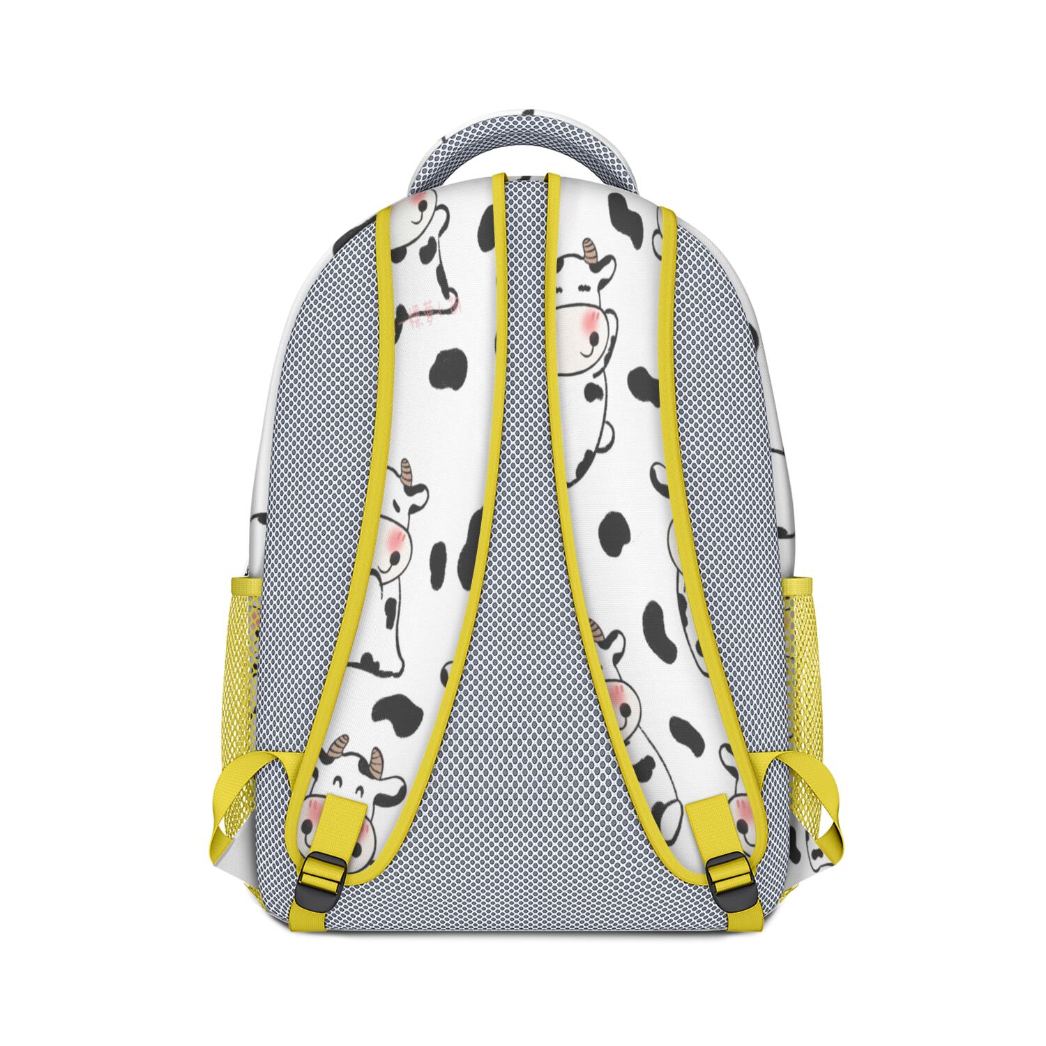 Highland Cow Print Waterproof Bookbag - Breathable & Stylish School Backpack with Spinal Support Design for Cow Lovers & Farmhouse Style