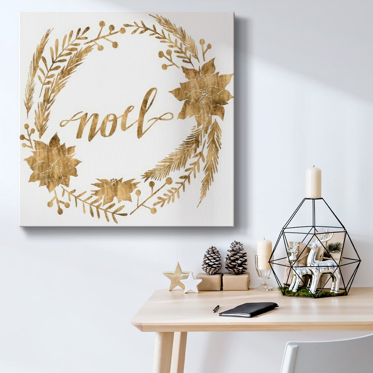 Golden Christmas IV- Gallery Wrapped Canvas