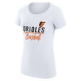 thumbnail image 2 of Women's G-III 4Her by Carl Banks White Baltimore Orioles Super-Slim Fit Lightweight Team Graphic T-Shirt, 2 of 3