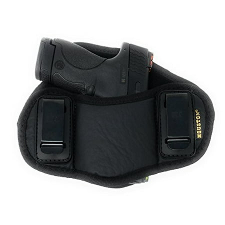 - Tactical Pancake Gun Holster Houston - ECO Leather Concealed Carry Soft Material | Suede Interior for Protection | IWB | Right Hand | Fit: Glock 19 23 32 26 27 33 30 | M&P Shield, XDs, Taurus PT111