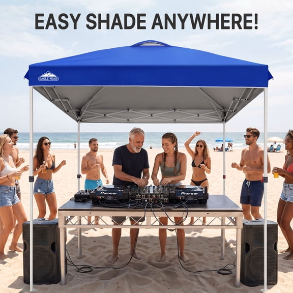 EAGLE PEAK 8 x 8 Pop Up Canopy Tent Instant Outdoor Canopy Easy Set-up Straight Leg Folding Shelter
