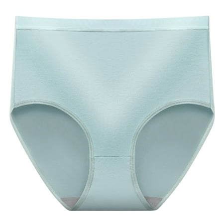 Xudanell Women s Underwear   Modern Seamless Lace Trim Breathable High Cut Panties Sexy Brief (Blue L)