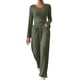 thumbnail image 1 of Women's Knitted Long Sleeve V-Neck Pullover and Front Pocket Wide-Leg Pants Casual Comfortable Home Set Red XXL, 1 of 4