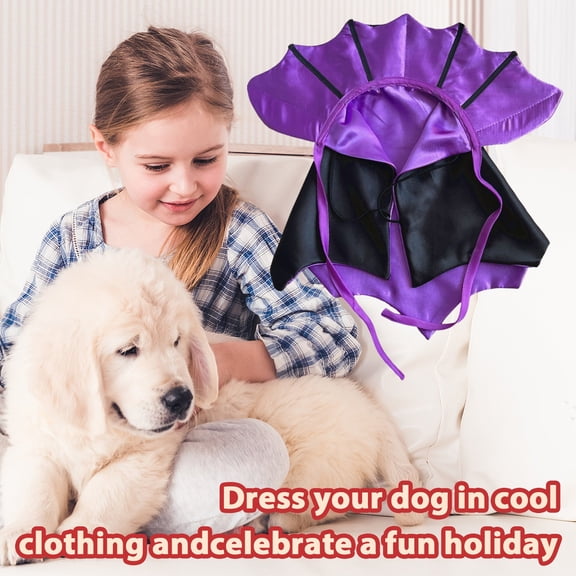 Halloween Vampire Pet Cape Costume, Dog Halloween Costumes Cloak for Cats and Dogs, Classic Dracula Dog Costume, Pet Halloween Costumes Cape for Halloween Party Cosplay