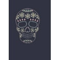 thumbnail image 2 of Women's Lost Gods Halloween Sugar Skull  Graphic Tee Navy Blue Medium, 2 of 4