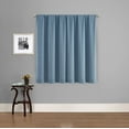 thumbnail image 5 of Eclipse Phoenix Solid Blackout Curtains, Set of 2, 63 Inch Long Blackout Curtains, 37"W x 63"L, Blue Linen, 5 of 7