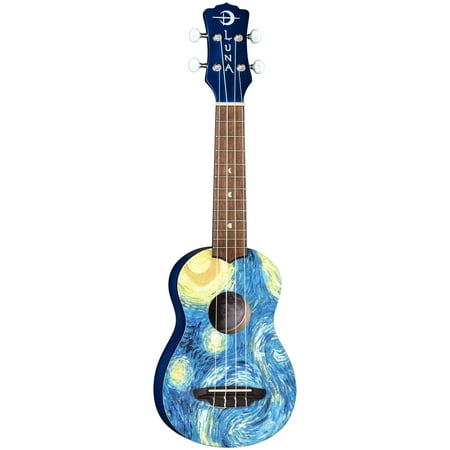 Luna Guitar Uke Starry Night Soprano w/ Gigbag - UKE STR S