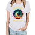 thumbnail image 2 of JURANMO Womens 2024 Total Solar Eclipse Souvenir T Shirt Novelty Graphic Tee Short Sleeve Crewneck Tops Lightning Deals Today White XL, 2 of 5