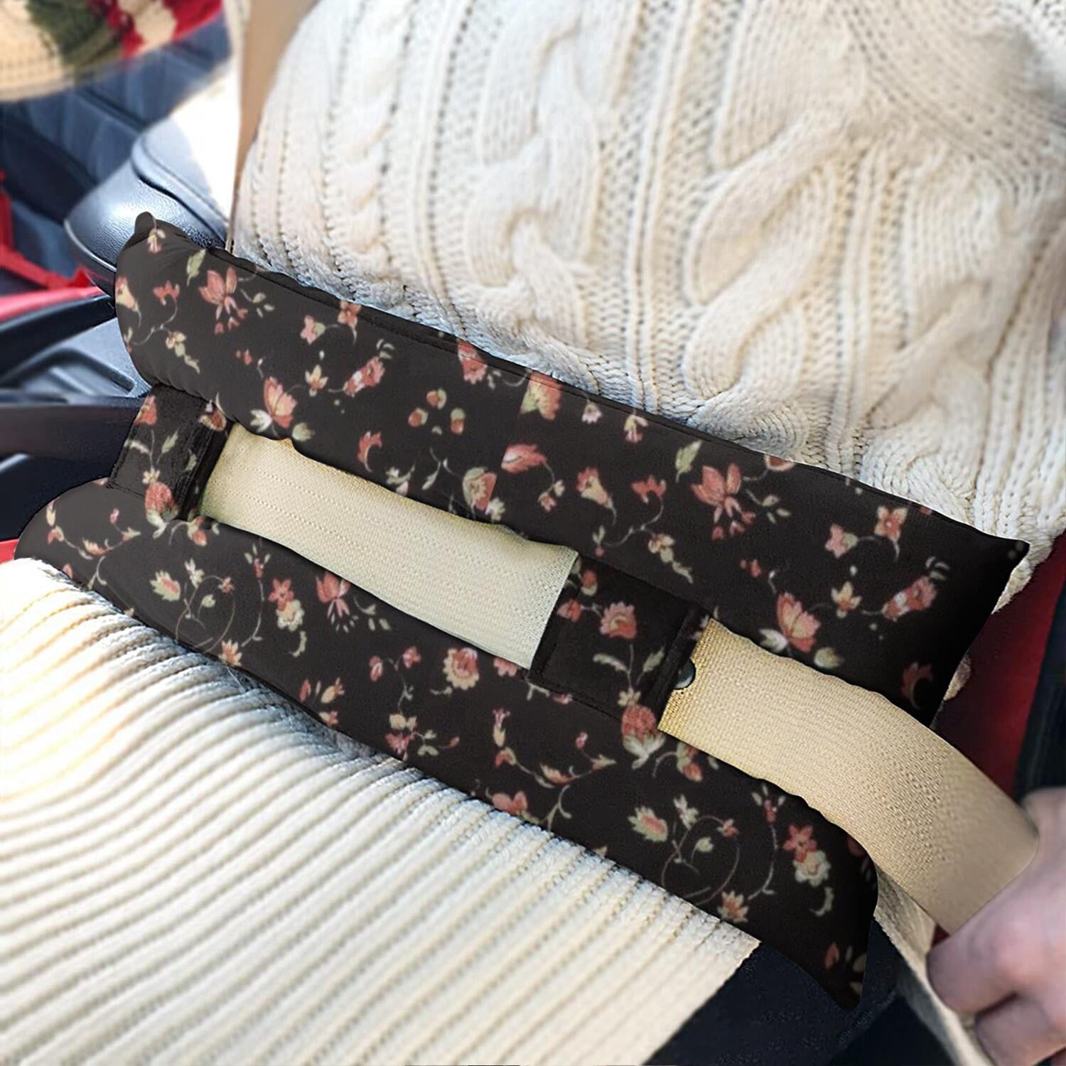Floral and Skull Nature Inspired Seatbelt Comfort Cushion