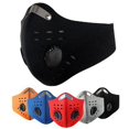 thumbnail image 3 of Máscara facial de ciclismo para deportes al aire libre unisex, máscara de filtro reemplazable de carbón activado (gris), 2 uds. Rojo Verde, 3 of 4