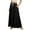 Black #12, variant on Skirts for Women 3-Layer Tiered Soft High Waist Maxi Plus Size Skirts Elastic Swing Flowy A-Line Trendy Long Length Skirts with Pockets Army Green 2XL