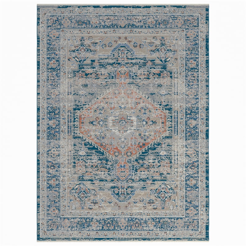 Abacasa Summit Wasilla Blue/Pink/Rust Area Rug