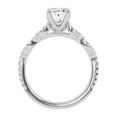thumbnail image 3 of Unique Moments 2 ct Lab Grown Oval Diamond Infinity Solitaire Engagement Ring 10K White Gold, 3 of 5