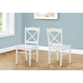 thumbnail image 1 of Monarch Specialties Dining Chair, Set Of 2, Side, Kitchen, Dining Room, White, Wood Legs, Transitional, 1 of 9