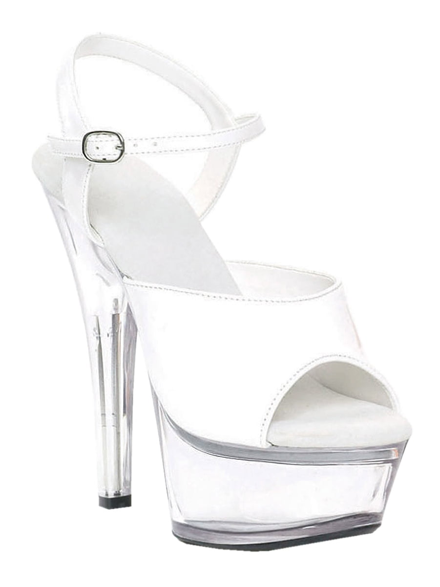 6 inch clear platform heels