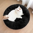 thumbnail image 6 of Exclusivo Mezcla Calming Donut Pet Bed for Large Dogs 36", Anti-Anxiety Plush Cozy Warming Dog Bed, Black, 6 of 7